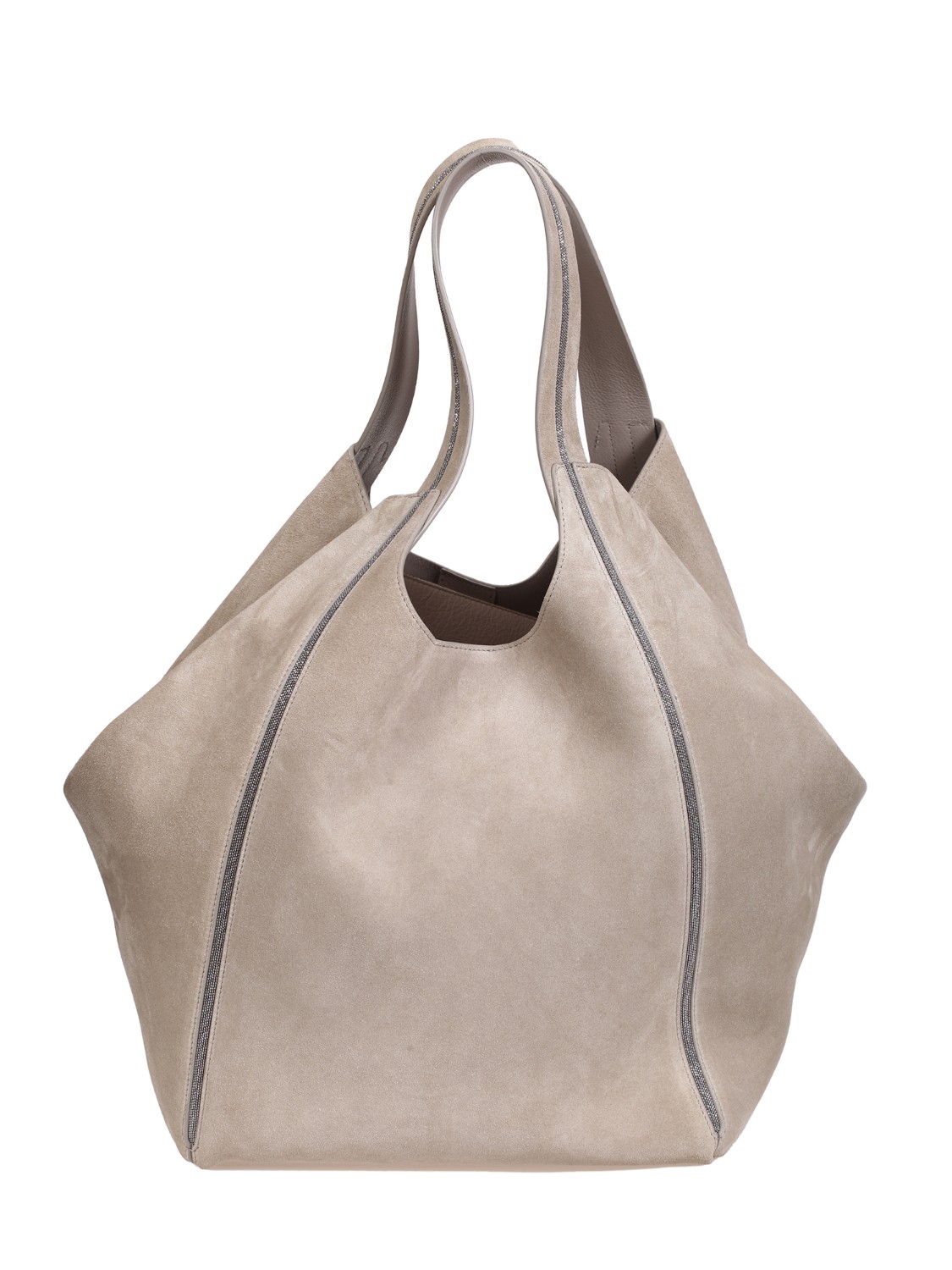 shop BRUNELLO CUCINELLI Saldi Borsa: Brunello Cucinelli borsa Hobo in camoscio con "Precious Stripe".
Pochette interna con chiusura zip, estraibile.
Chisura con calamite.
Doppio manico.
Fodera in pelle.
Decorazioni in monile, nickel free.
Dimensioni: 66 x 46 x 15 cm.
Composizione: 100% vera pelle
Fabbricato in Italia.. MBDLD2383-C7886 number 6509584